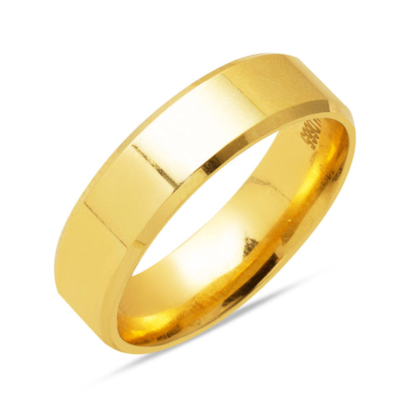 14 Ayar Klasik Köşeli Kadın Altın Alyans 6 mm.