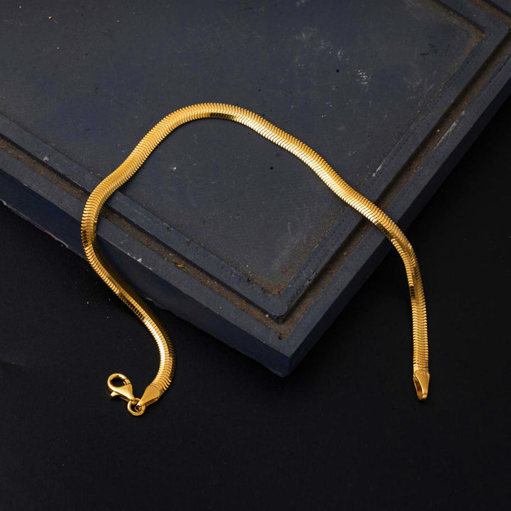 22 Ayar 3 mm. Balıksırtı Altın Bileklik