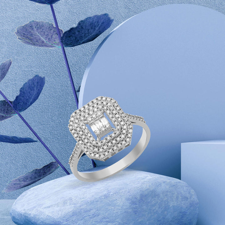 0,43 ct Baget Pırlanta Yüzük