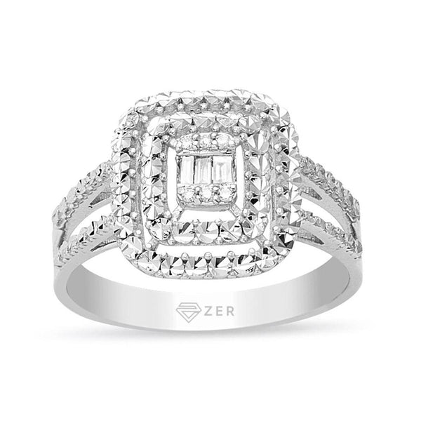 Zer 0,07 Karat Baget Pırlanta Yüzük