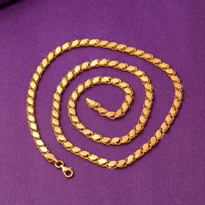 Pullu 22 Ayar Altın Zincir Kolye 60 cm. 5 mm.