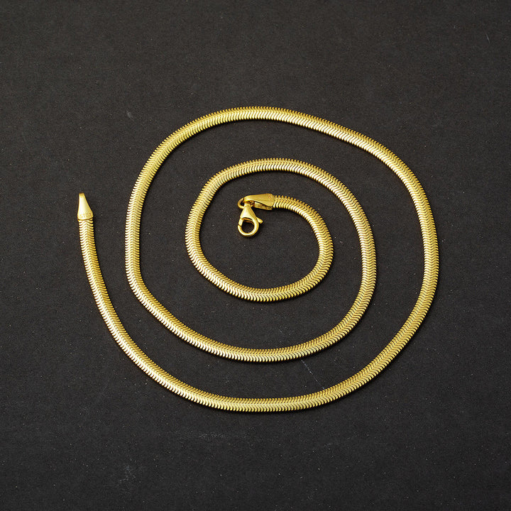 3mm. Balık Sırtı 14 Ayar Altın Zincir Kolye 60cm.
