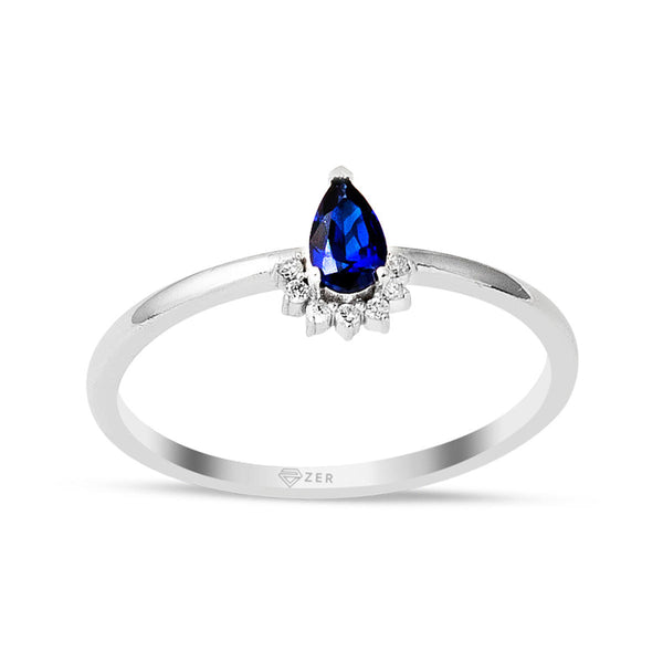 0,25 Ct. Safir Pırlantalı Yüzük