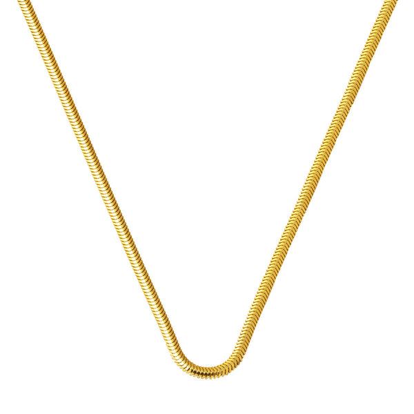 14 Ayar Balık Sırtı Altın Zincir Kolye 40 cm