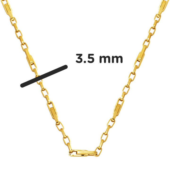 Halkalı Ataç Zincir Kolye 14 Ayar Altın 55 cm.