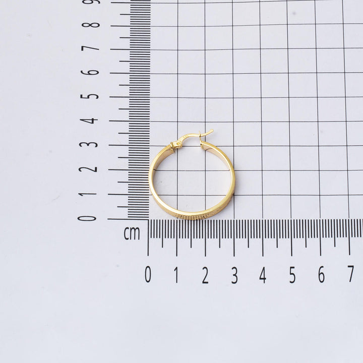 14 Ayar 3,5 cm. Çaplı Versage Halka Küpe Altın