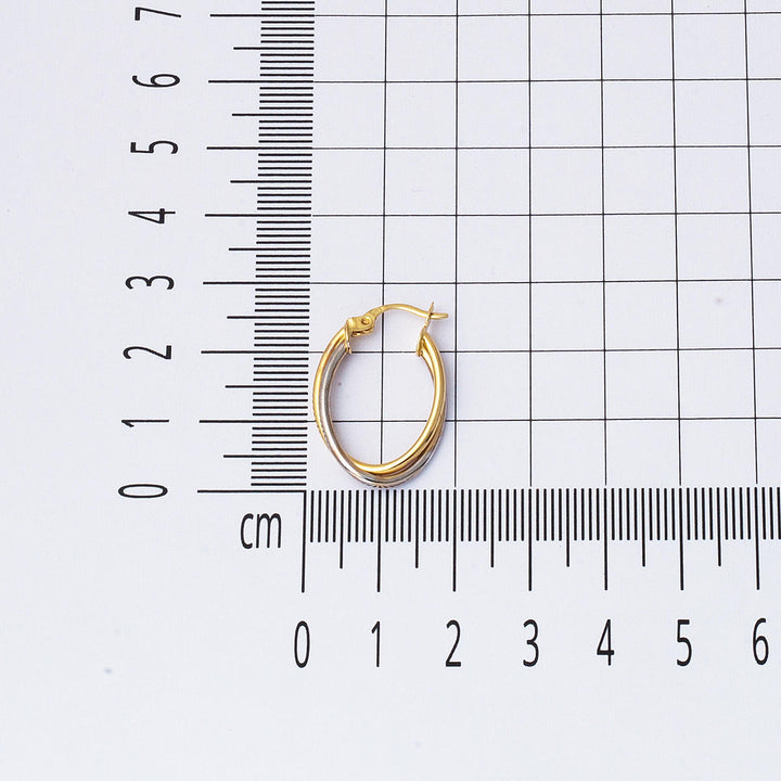 2,5 cm Çaplı 14 Ayar Halka Altın Küpe