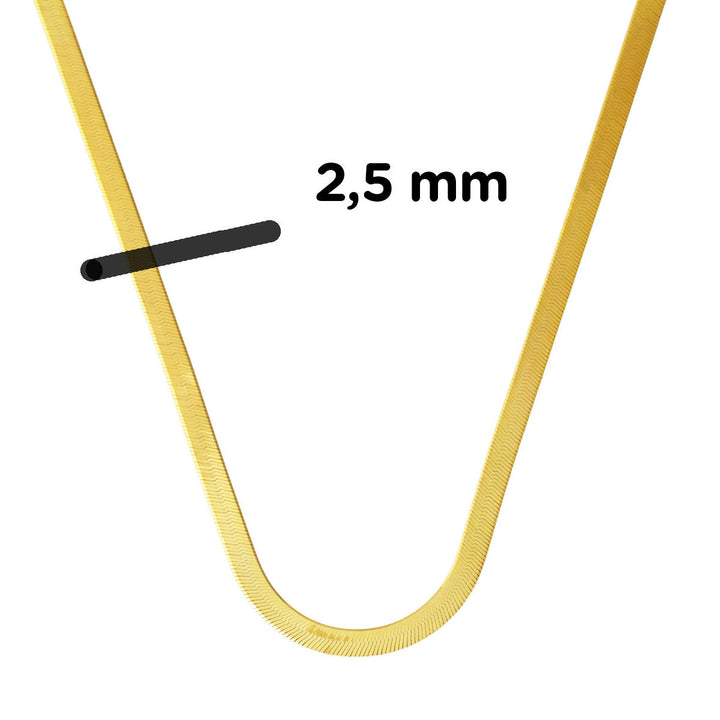 14 Ayar Ezme Altın Zincir Kolye 55 cm.