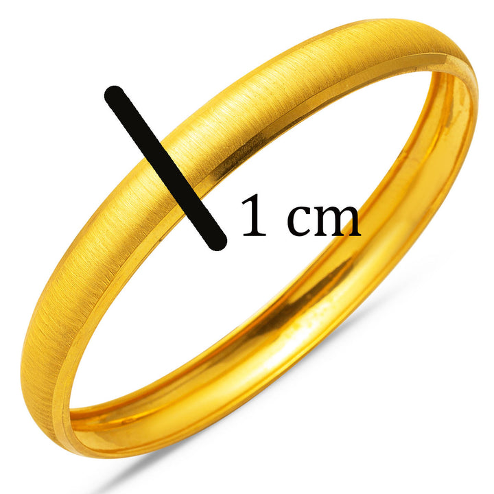 Setina 1 cm Enli 8 Ayar Altın Bilezik