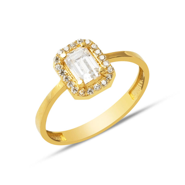 Baget Tektaş 14 Ayar Sarı Altın Yüzük