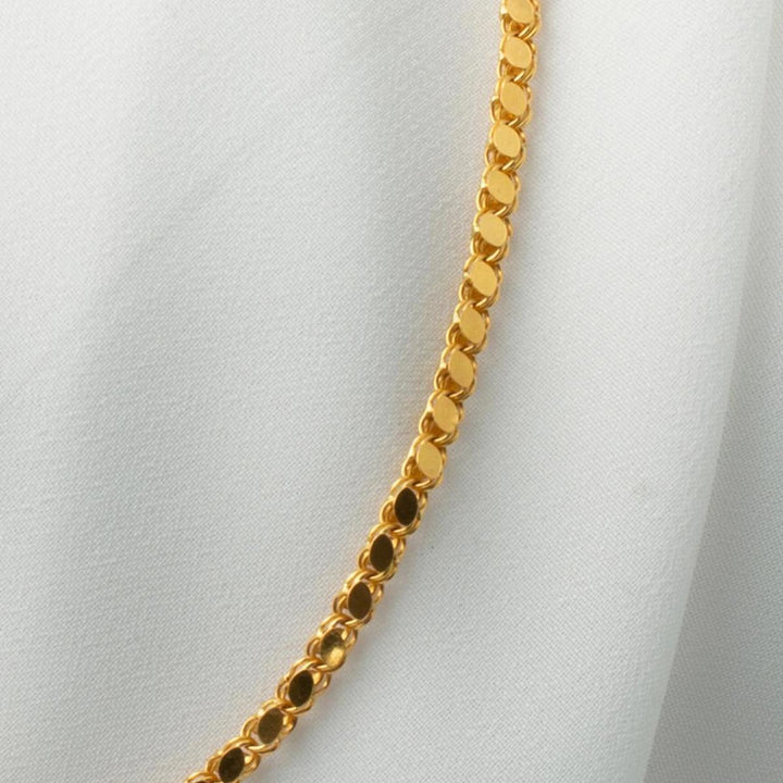 Pullu 22 Ayar Altın Zincir Kolye 60 cm. 5 mm.