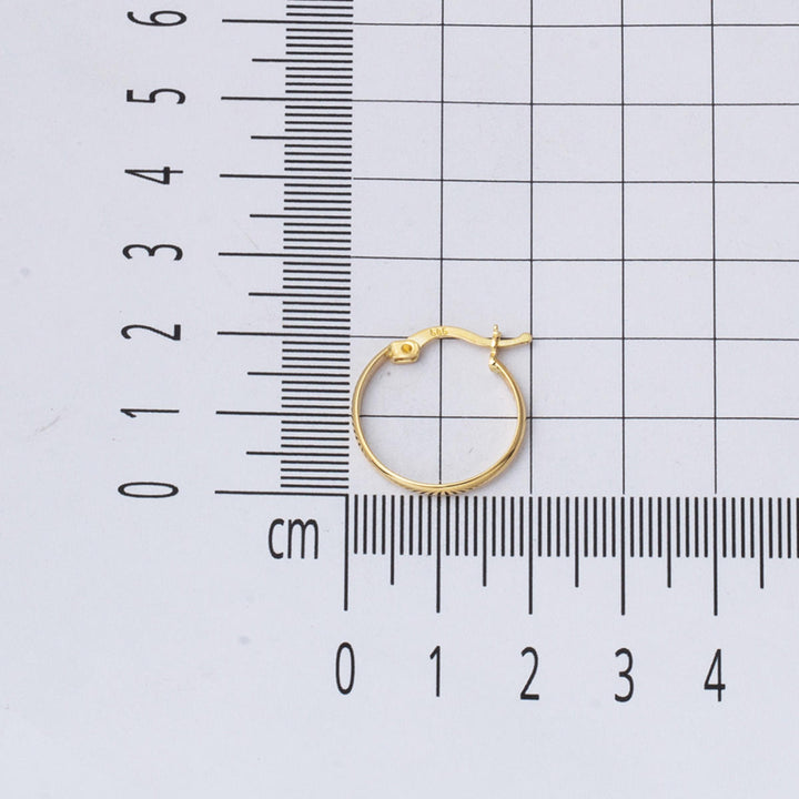 14 Ayar 2 cm. Çaplı Klasik Halka Altın Küpe