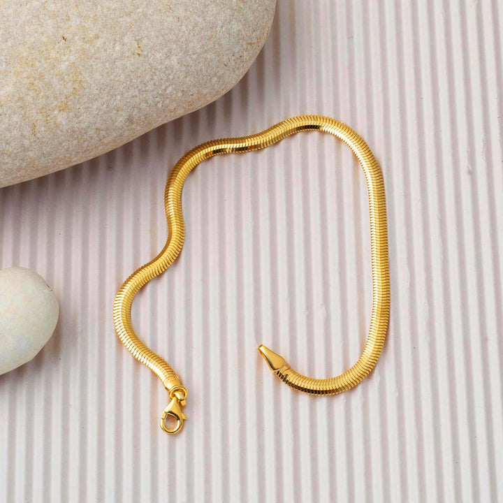22 Ayar 3 mm. Balıksırtı Altın Bileklik