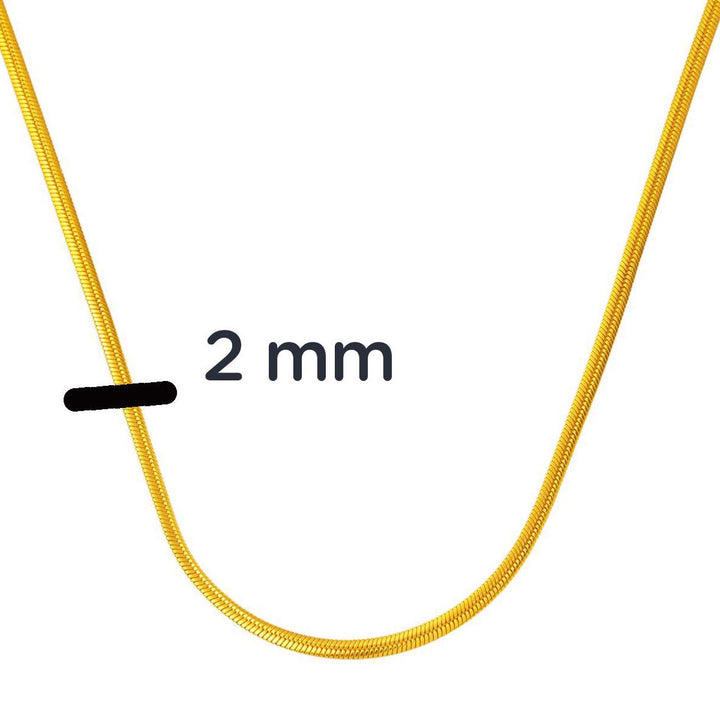 22 Ayar Altın Ezme Zincir 60 cm.