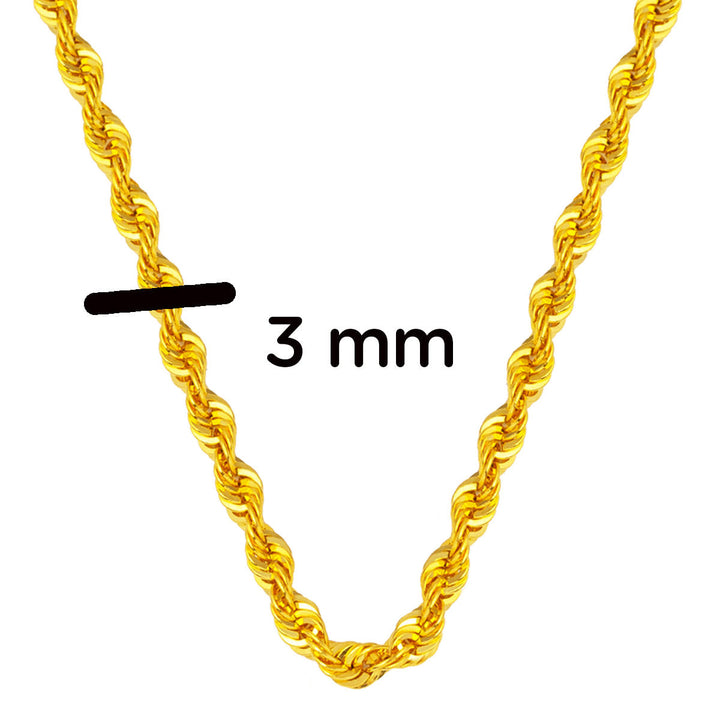 14 Ayar Aynalı Burma Zincir 50 cm