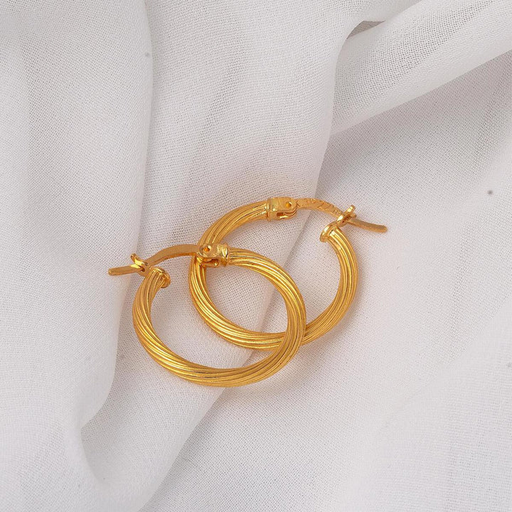 Halka 2,5 cm. Çaplı 22 Ayar Altın Küpe