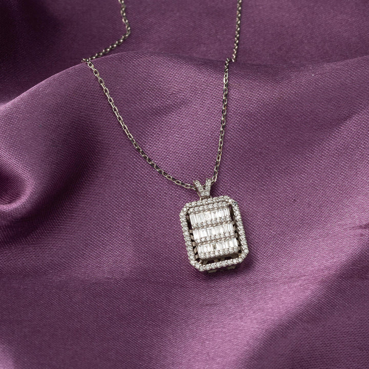 Kolye & Küpe Baget Pırlanta Set