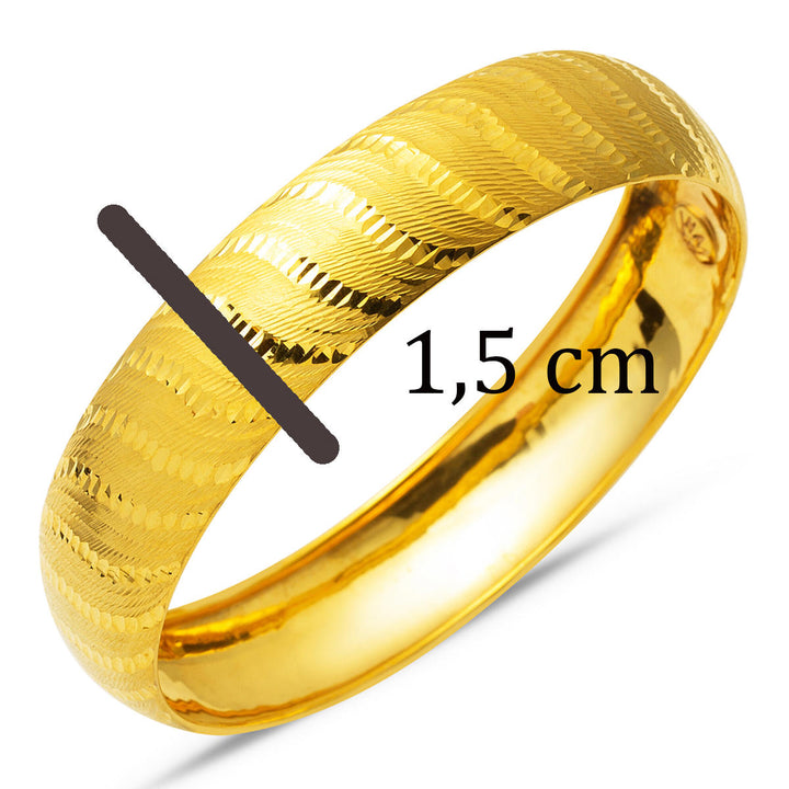 15 mm Enli 8 Ayar Altın Bilezik