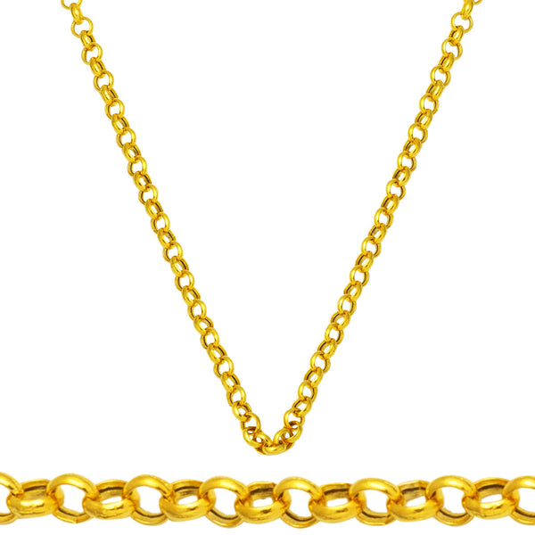 Halkalı 22 Ayar Altın Doç Zincir - 65 cm