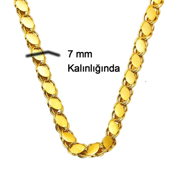 70 Cm. Pullu Kalın 14 Ayar Altın Zincir
