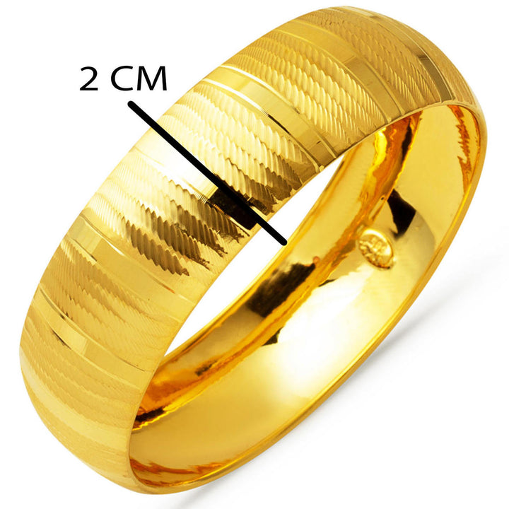 14 Ayar 2 cm. Enli Kalemli Altın Bilezik