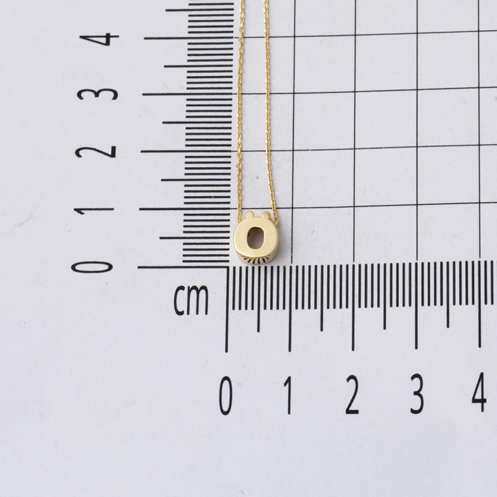 Ö Harfi 14 Ayar Altın Taşsız Minimal Harf Kolye