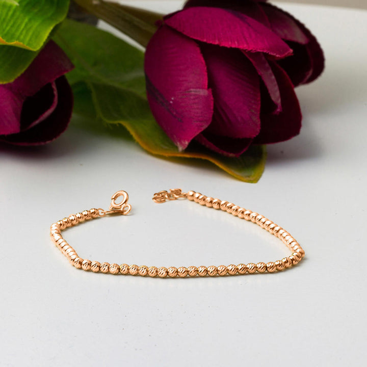 Top Top Altınlı 14 Ayar Rose Altın Zincir Bileklik