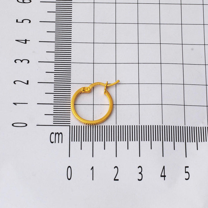 Klasik 22 Ayar 2 cm. Çaplı Halka Altın Küpe 