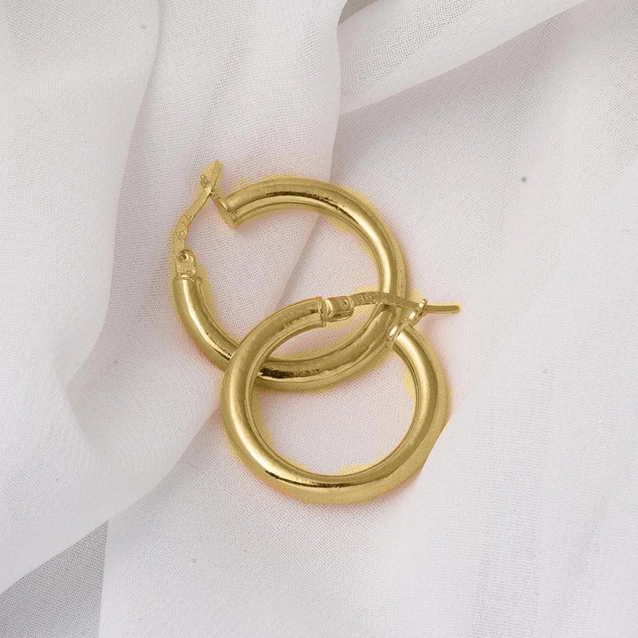 İzmir Halka Altın Küpe (2.5 cm Çaplı)