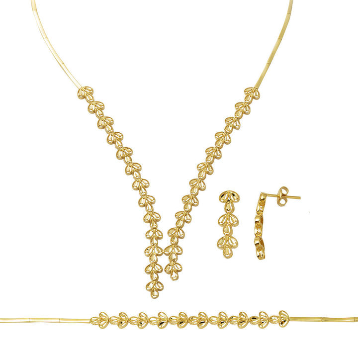 Spring 14 Ayar Taşsız Altın Set