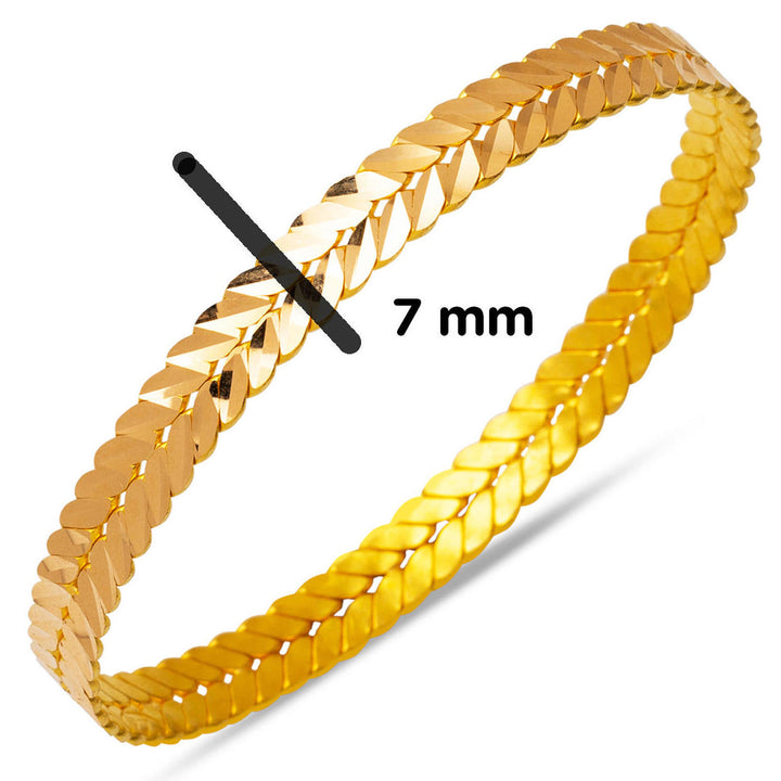 Başak Model 14 Ayar Altın Burma Bilezik 25 gr.