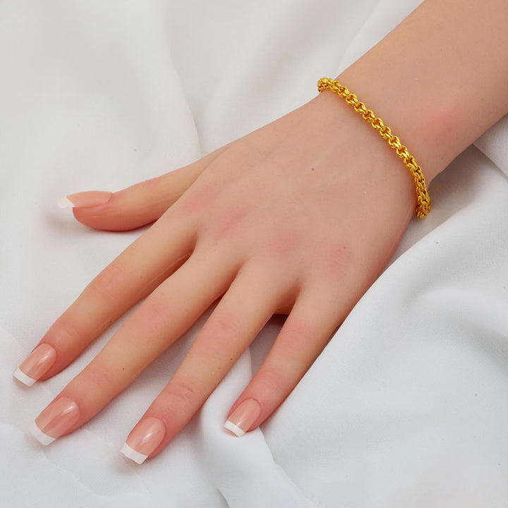 Güverse Zincir 14 Ayar Altın Unisex Bileklik