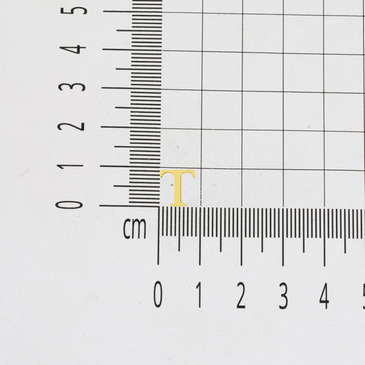 Minimal Tasarım T Harfi 14 Ayar Altın Küpe