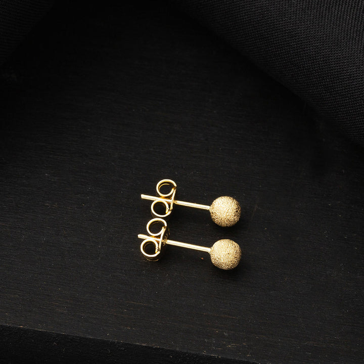 Kumlu Tasarım 14 Ayar Altın Top Küpe 5 mm.