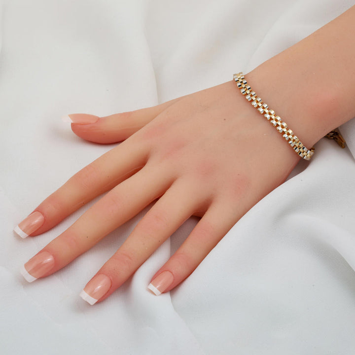 Rolex Kordon 14 Ayar Altın Unisex Bileklik