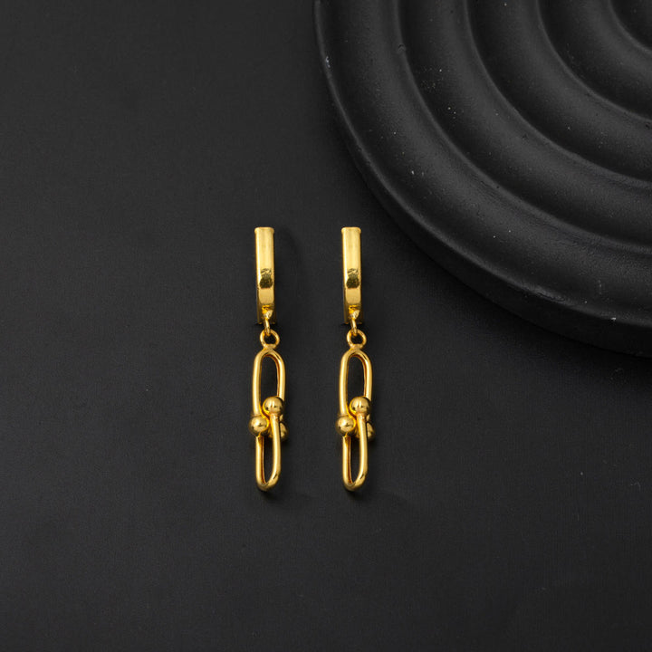 22 Ayar Tiffany Sallantılı Altın Küpe