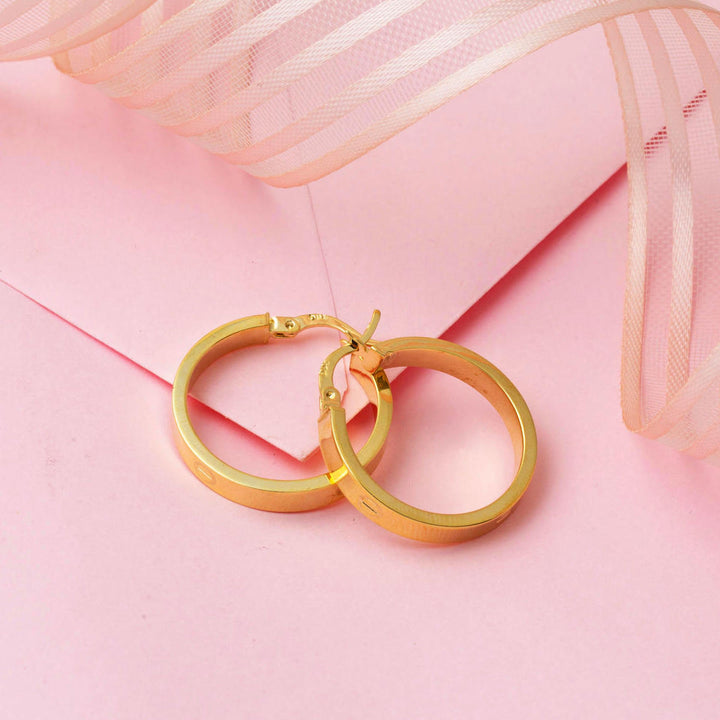 Kartiyer 22 Ayar Altın Halka Küpe 2,5 cm. Çaplı