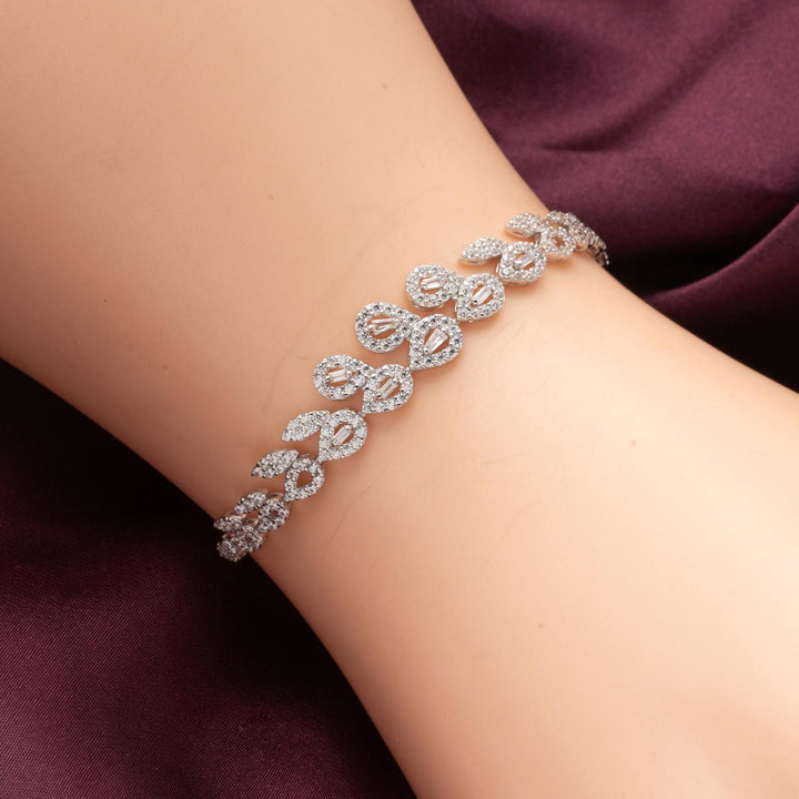Damla Beyaz Altın Üçlü Set 14 Ayar