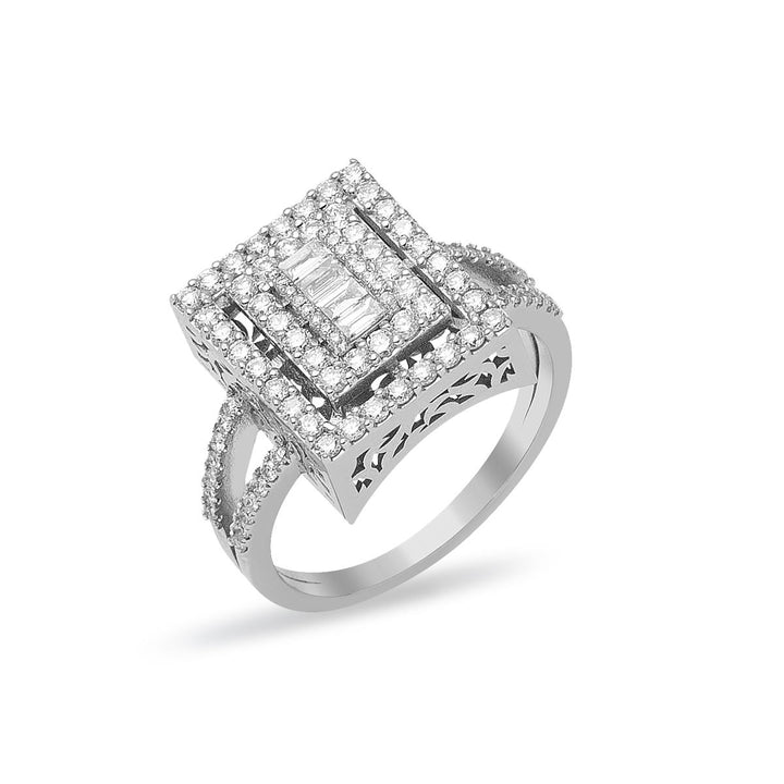 0,91 ct Baget Pırlanta Yüzük