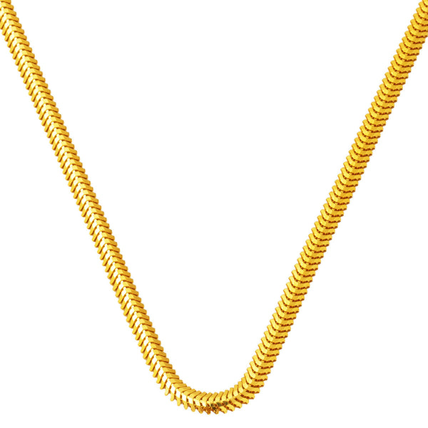 50 cm. 22 Ayar Altın Balıksırtı Zincir