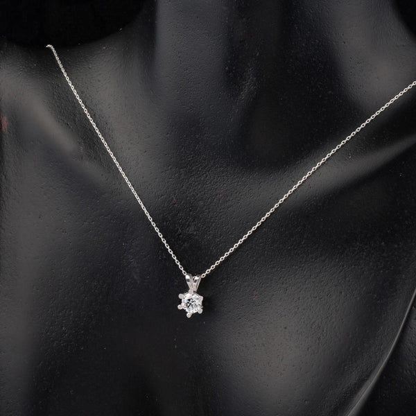 0,40 ct. 6 Tırnak Mozanit Altın Kolye