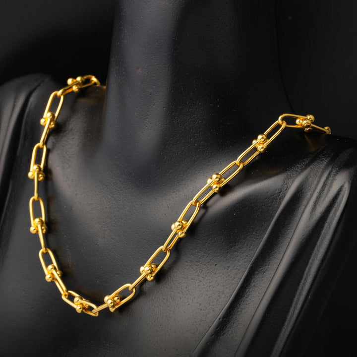 22 Ayar Tiffany Tarzı Altın Zincir - 50 cm