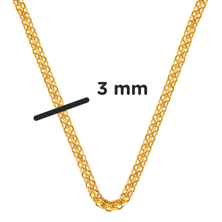 Klasik 14 Ayar Altın Zincir 60 cm. 3 mm.