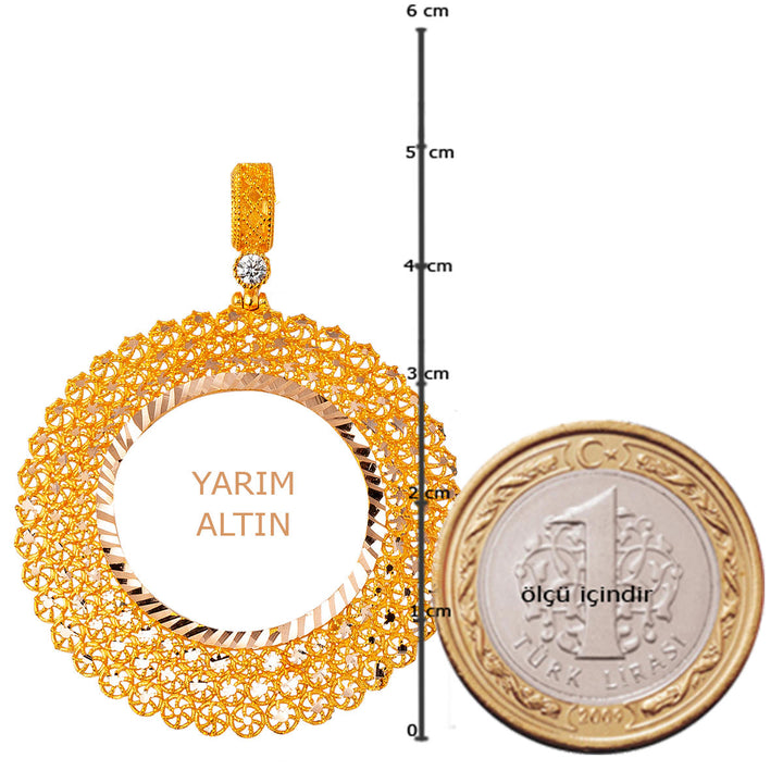 Yıldız Telkari Yarım Altınlık Kolye