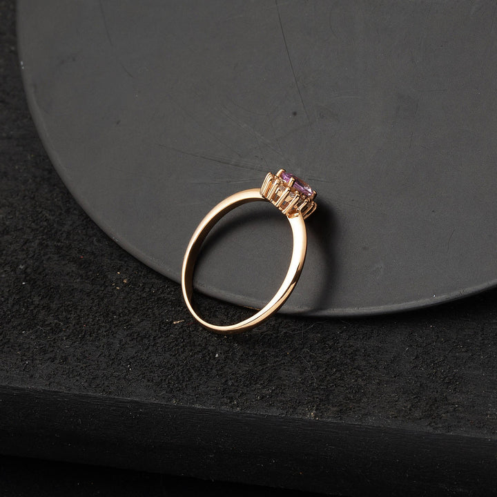 0,48 ct Morganit & 0,12 ct Pırlantalı Yüzük