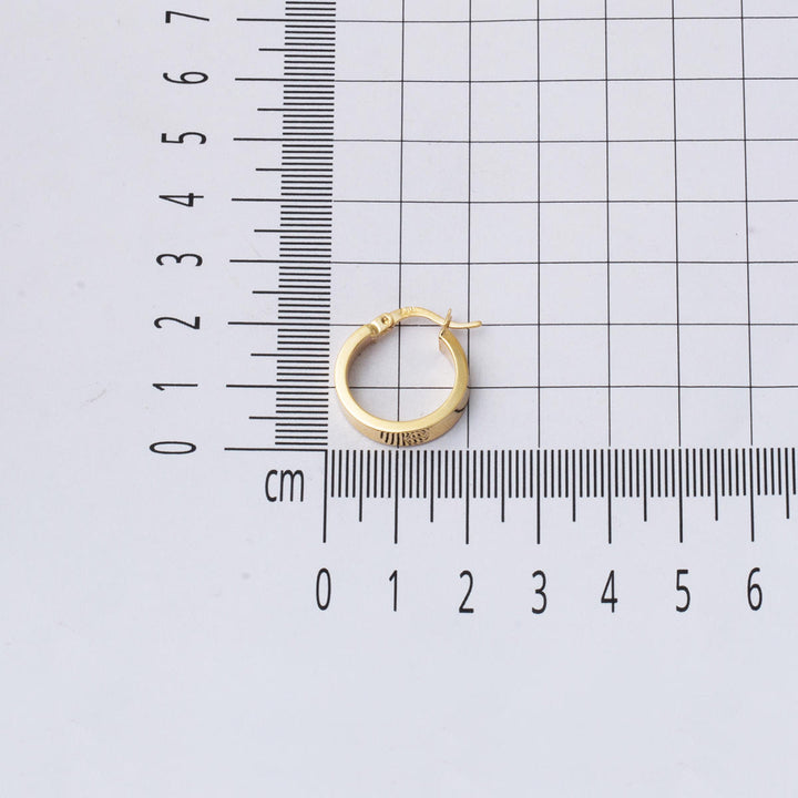 2 cm. Çaplı Kartiyer Halka Küpe 14 Ayar Altın