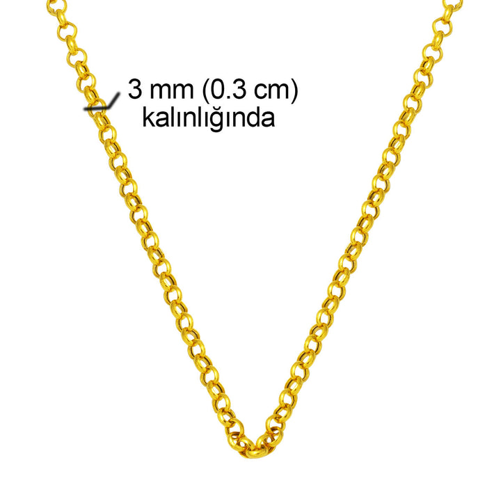 Doç 14 Ayar Altın Zincir - 60 cm
