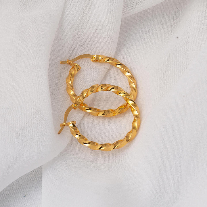 Burgu 2,5 cm. Çaplı 22 Ayar Halka Küpe