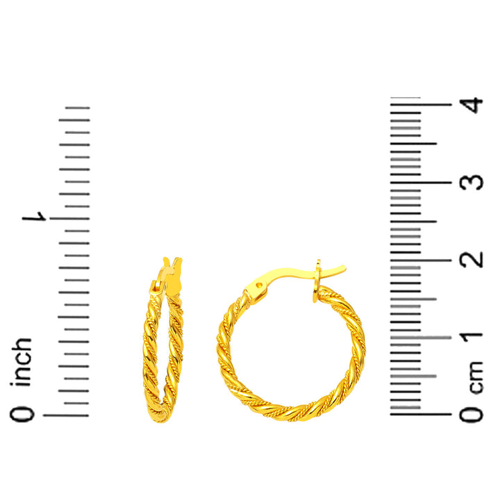 Burgu 2 cm Çaplı 22 Ayar Altın Küpe