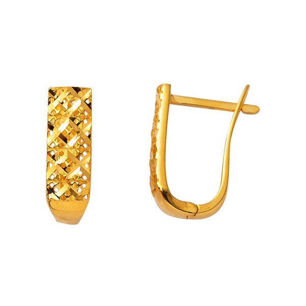 Princess Taşsız Altın Küpe